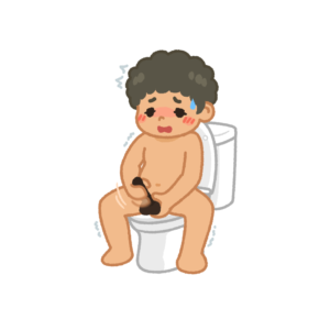 しょぼんとしてシコる男性